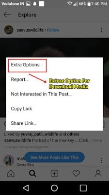 Delete Original INSTA and use Instagram mod more features