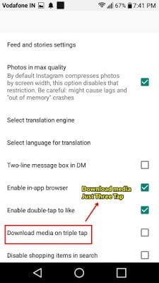 Delete Original INSTA and use Instagram mod more features